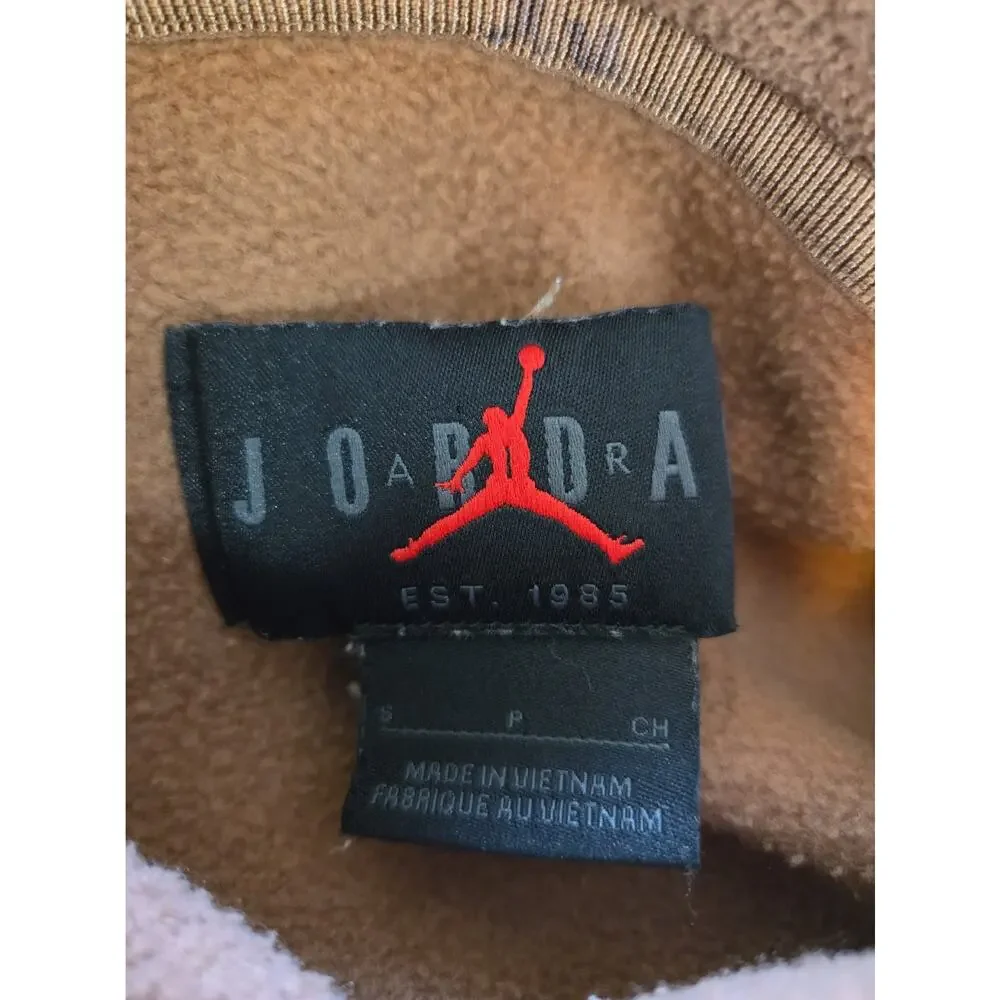Jordan Jumpman Brown LS Core Fleece Pullover Hoodie Men's Small